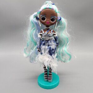 LOL Surprise OMG Doll 2019 MGA Denim Outfit Curly Braids Aqua Hair